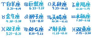 星座月份表