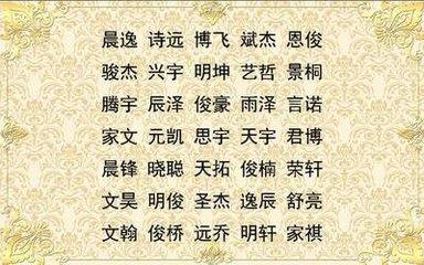 男孩起名,给男孩起名字